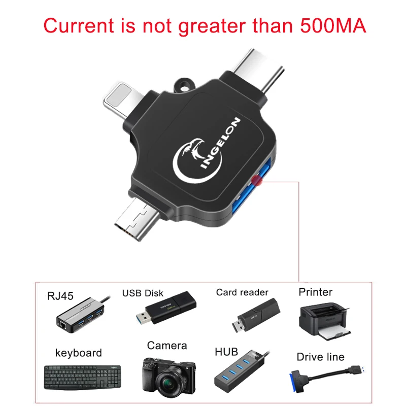 адаптер type c usb Адаптер OTG 3 в 1 0 для i phone pad камеры мыши микрофона