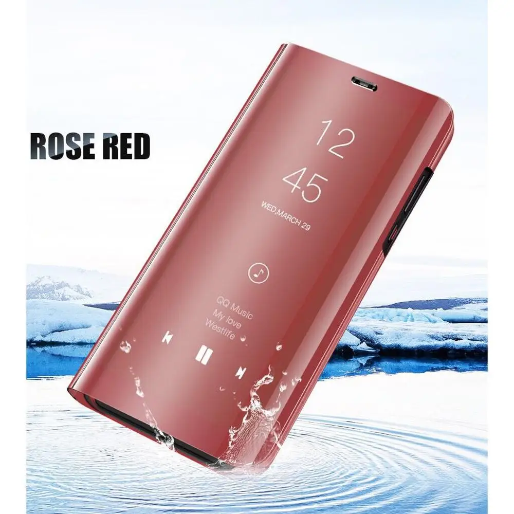 Rose gold Зеркальный умный чехол для Xiaomi Mi Max 3 CC9E, прозрачный чехол из искусственной кожи с откидной крышкой для Xiaomi Mi A3 LITE CC9 Max 3, чехол - Цвет: Rose gold