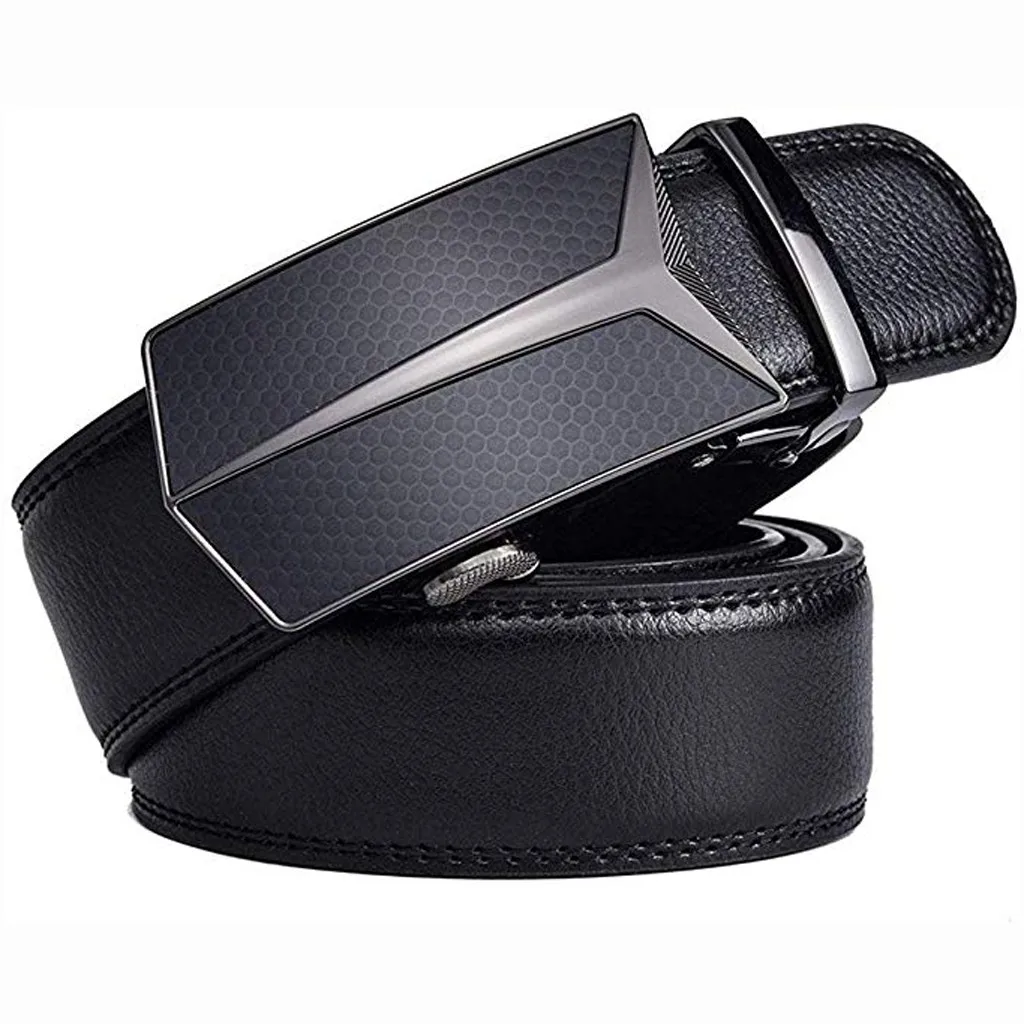 Ремни 2020 Летний Новый мужской ремень скользящий кожаный Трещоточный с