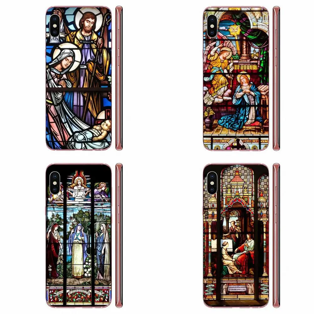 Окно из витражного стекла ангельская церковь для Sony Xperia Z Z1 Z2 Z3 + Z4 Compact Z5 Plus M2 M4 XA XA1