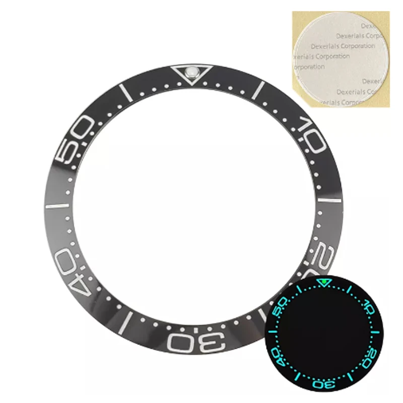 

38mm Super Luminous High Quality Blue/Black Ceramic Finish Bezel Insert Ring Watch Bezel Fit SKX007/009 SEA Master Watch Parts