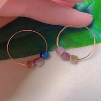 fashion natural multi color irregular jade 18k earrings gift holiday gifts fools day hook women gift accessories party fashion