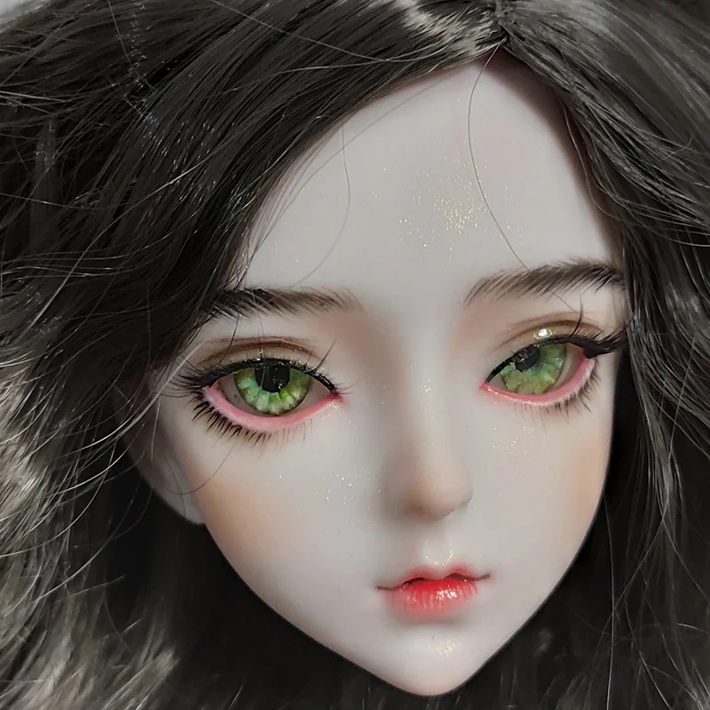 Изысканная ручная роспись BJD кукла лицо макияж голова для 1/3 60 см куклы DIY Ручная