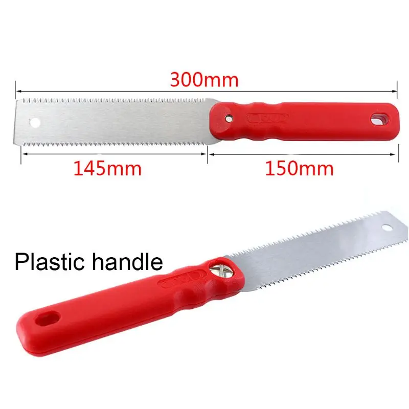 

Woodworking Double Sides 65mn Steel Hand Saw Tenon 3-edge Tooth Cutting Plastic T8WE