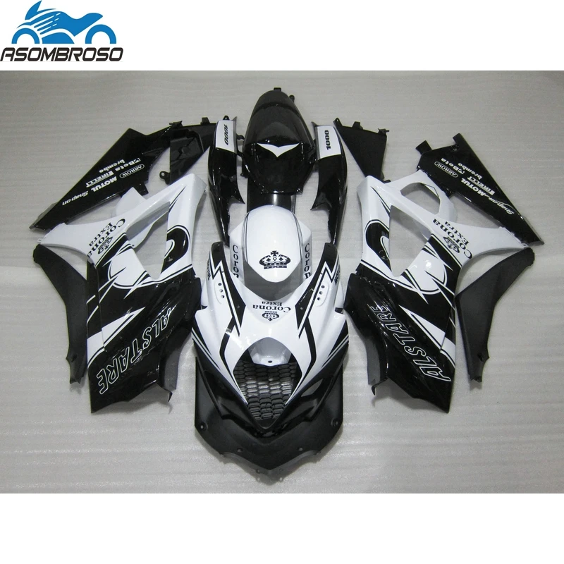 

Комплект обтекателей кузова горячая Распродажа для SUZUKI K7 GSXR 1000 2007 2008 Белый Черный Пластиковые гоночные Обтекатели gsxr1000 FM43