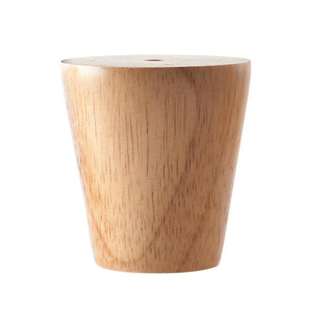 1 шт. Натуральные Твердые деревянные ножки для мебели коническая деревянная