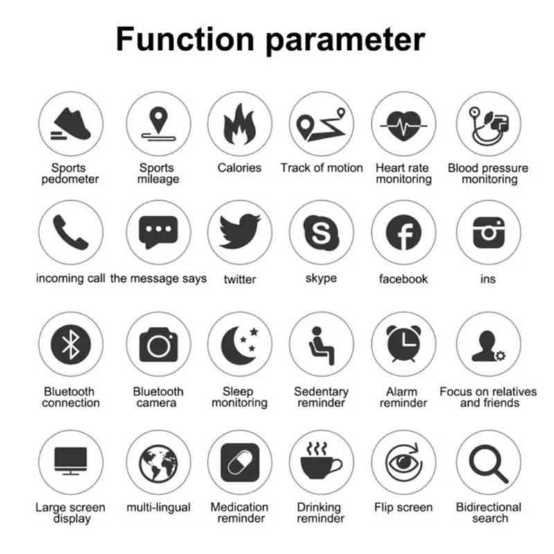 

Tracker Talk Band Smart Bracelet IP67 Waterproof Blood Pressure Oxygen Heart Rate Monitor Sport Fitness Bracelet