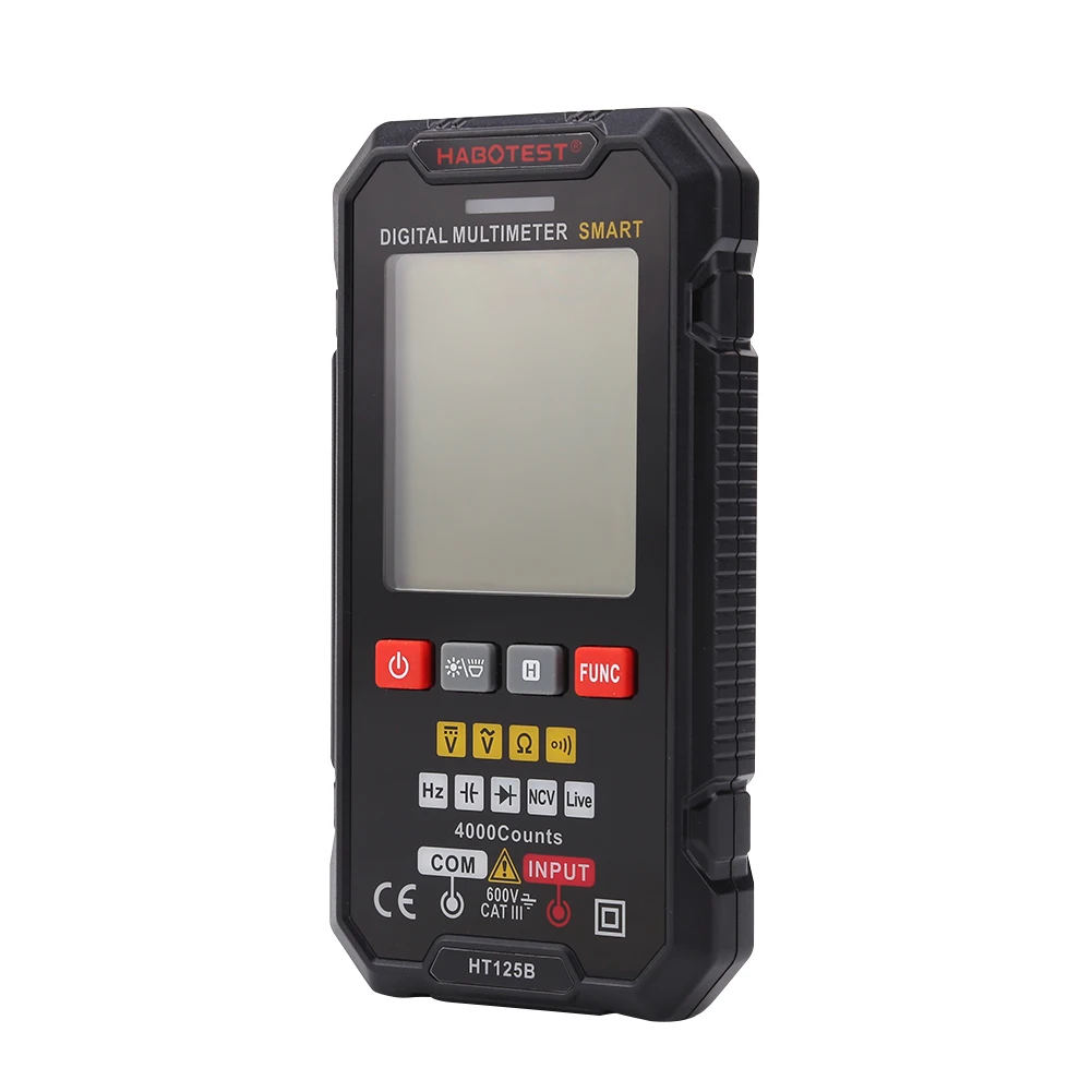 

Электрический цифровой мультиметр HT125B, измеритель переменного/постоянного напряжения, емкости, напряжения, с подсветкой, фонариком, Интелл...