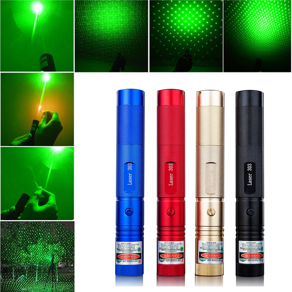 

Green Laser Sight Laser 303 Indicator Light 532nm 5mw High Power Equipment Laser Pointer With Battery + USB Charger