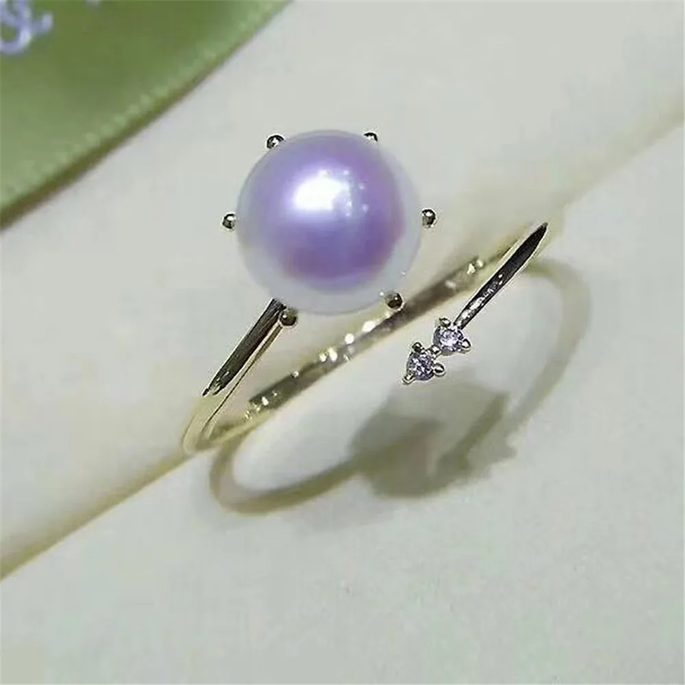 

Pearl Ring Settings, Fashionable Ring Findings, Adjustable Size 925 Silver Ring Jewelry DIY Making No Pearl