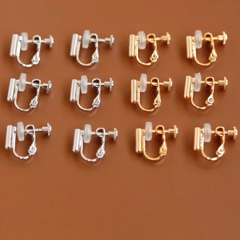 

Серьги для ушей зажимы-преобразователи пробы, с подушечкой, покрытой настоящим золотом и сохраняющим цвет, аксессуары для самостоятельного изготовления сережек