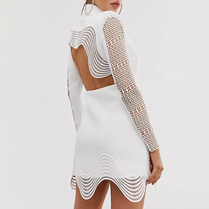 Куркума сексуальный осенний блейзер с открытой спиной Платье женское 2019 длинным