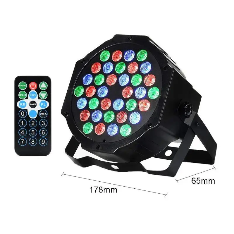Профессиональный Par Can RGB 36 светодиодный светильник для сцены диско вечерние DJ Бар