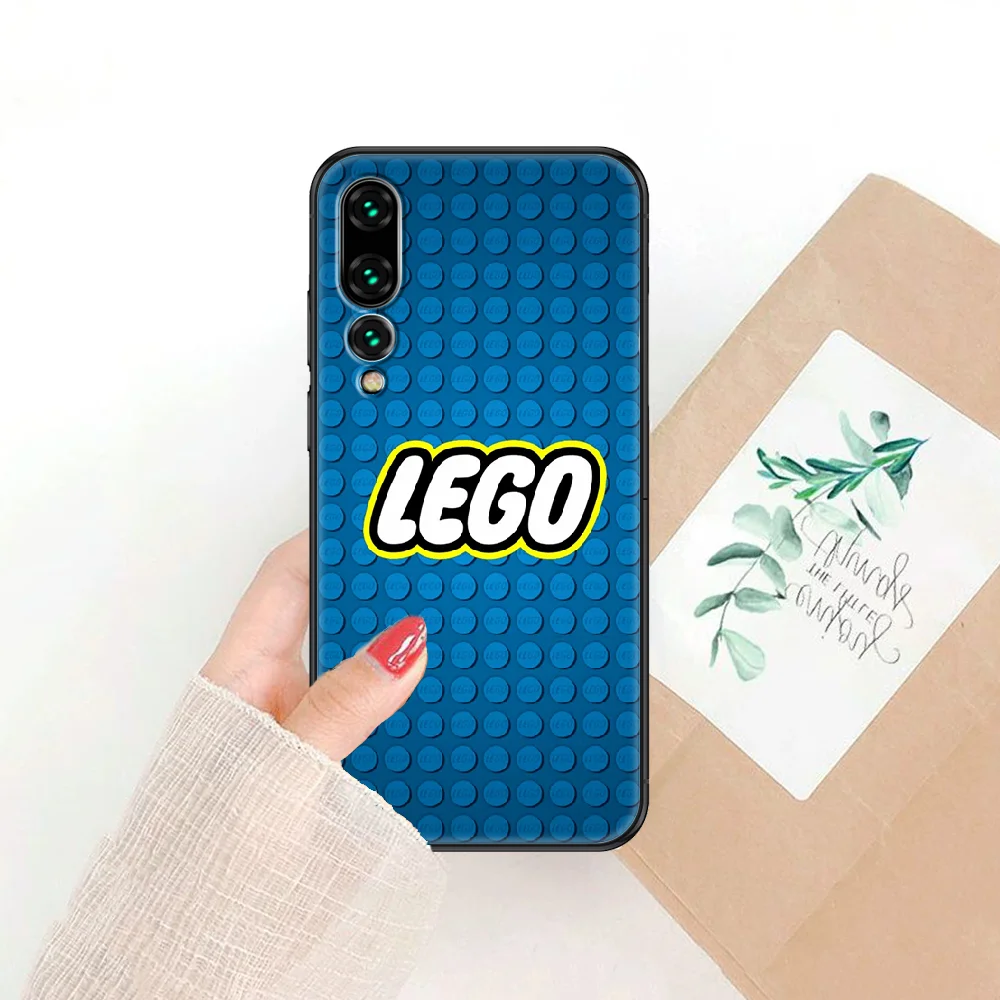 

Brand LEGOS Phone case For Huawei P Mate P10 P20 P30 P40 10 20 Smart Z Pro Lite 2019 black tpu shell fashion hoesjes painting