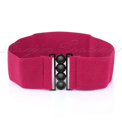 

Women arrival Stretch Buckle Waist Belt Wide Elastic Cinch Corset Waistband