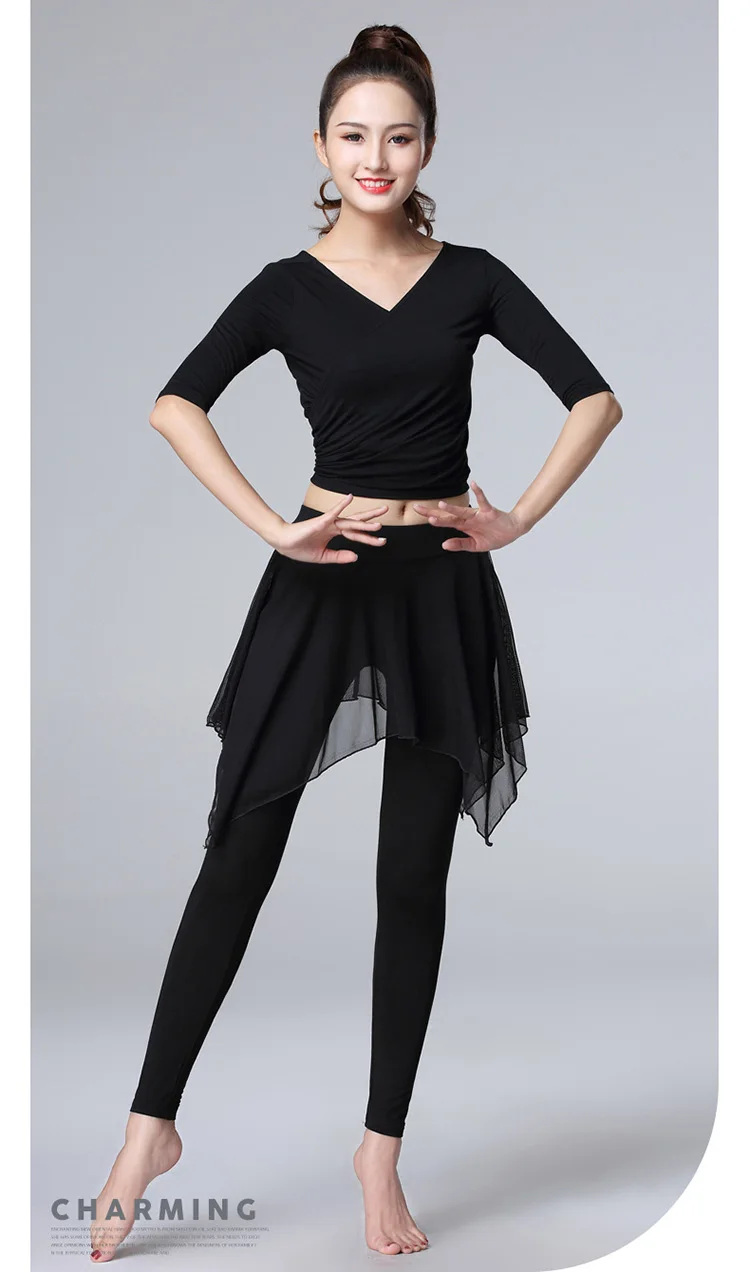 Женская шифоновая юбка с леггинсами черные гибкие длинные брюки из хлопка для