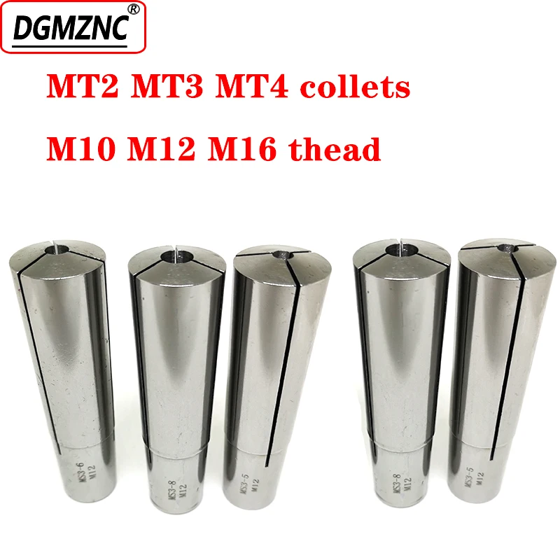 

MT2 MT3 MT4 Spring collets thread M10 M12 M16 3/8 16UNF 1/4 1/8 1/2 Mohs collets tapper cone collet chuck cnc machine clamping