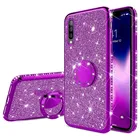 Чехол с алмазным кольцом для Xiaomi, блестящий чехол-подставка для Xiaomi 8, 7, 6 Pro, 8T, 8A, 7A, K30, K20, Mi 10, 9, Note 10, A3 Lite, CC9 Pro