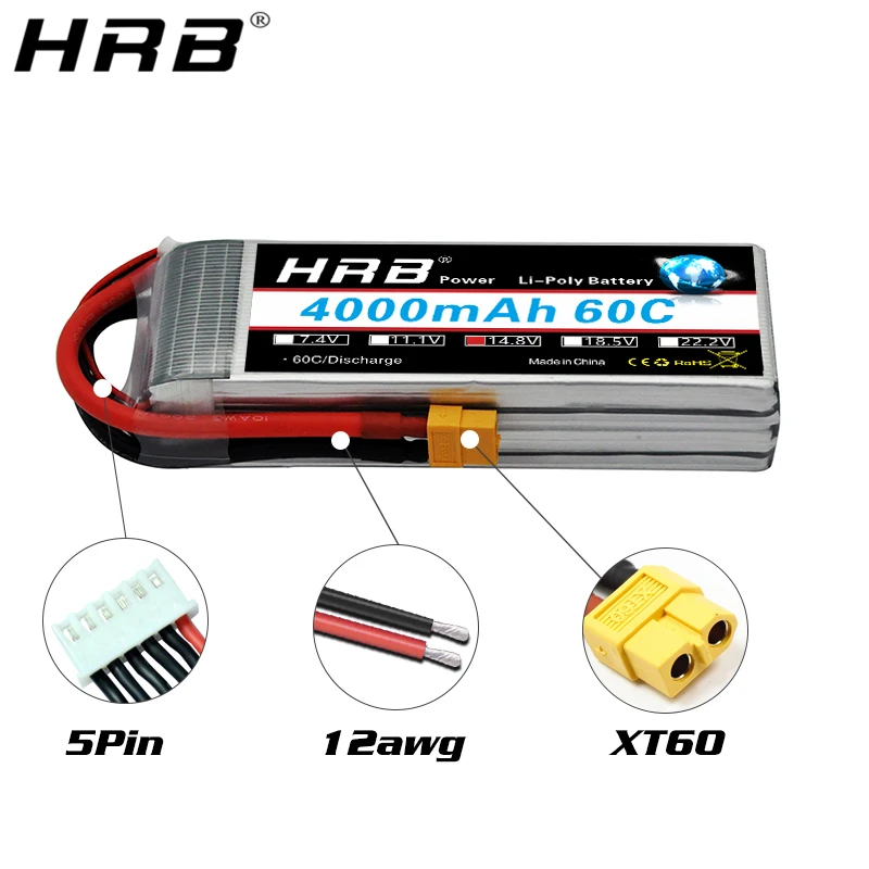 аккумулятор hrb 148 в 4000 мач lipo аккуму