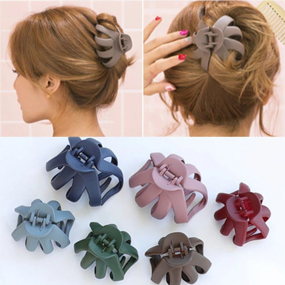 

Korean Fashion Women Scrub Hairpin Simple Large Matte Hair Clip Claws Bathing Disk Hair Grips Hair Accessories 6 Colors