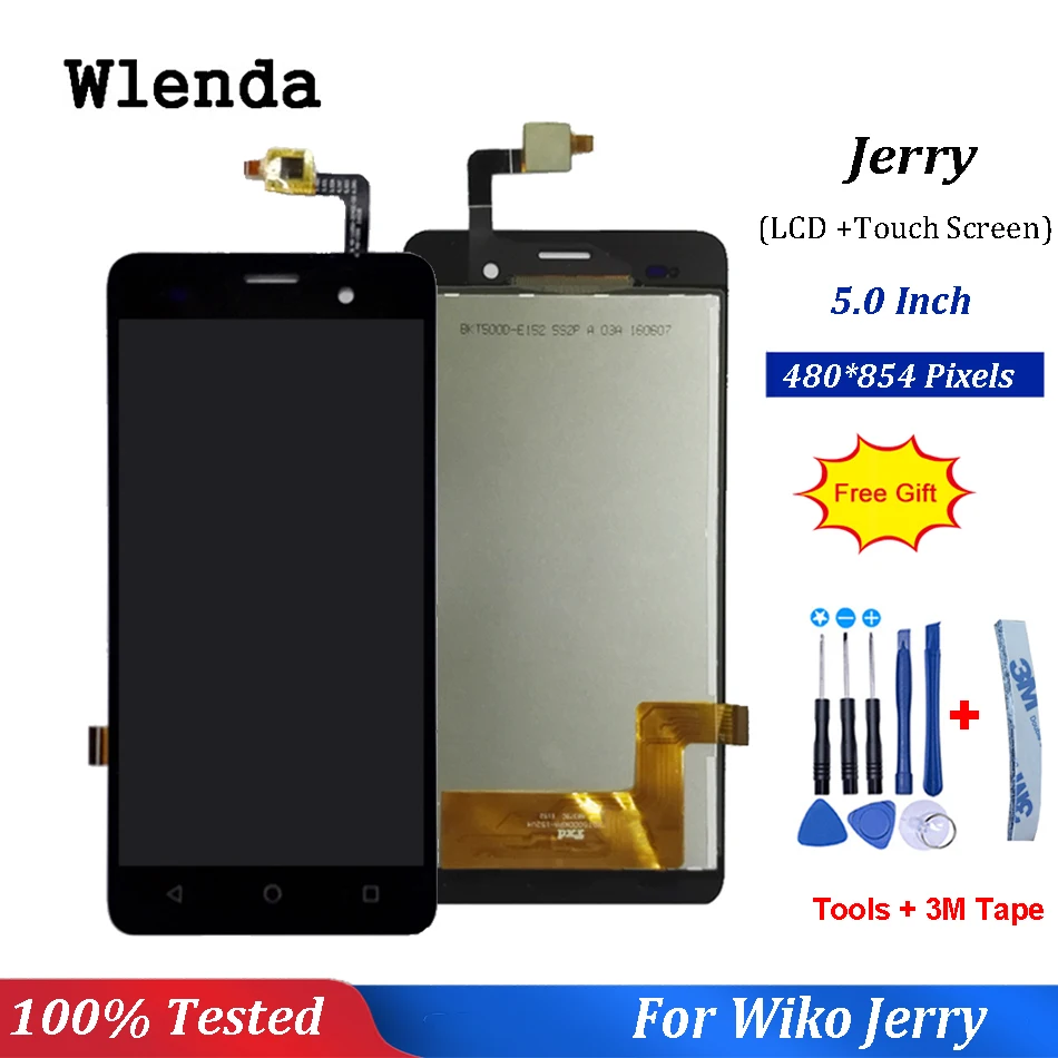 Для Wiko Jerry ЖК дисплей + сенсорный экран дигитайзер Датчик в сборе 720*1280 для lcd