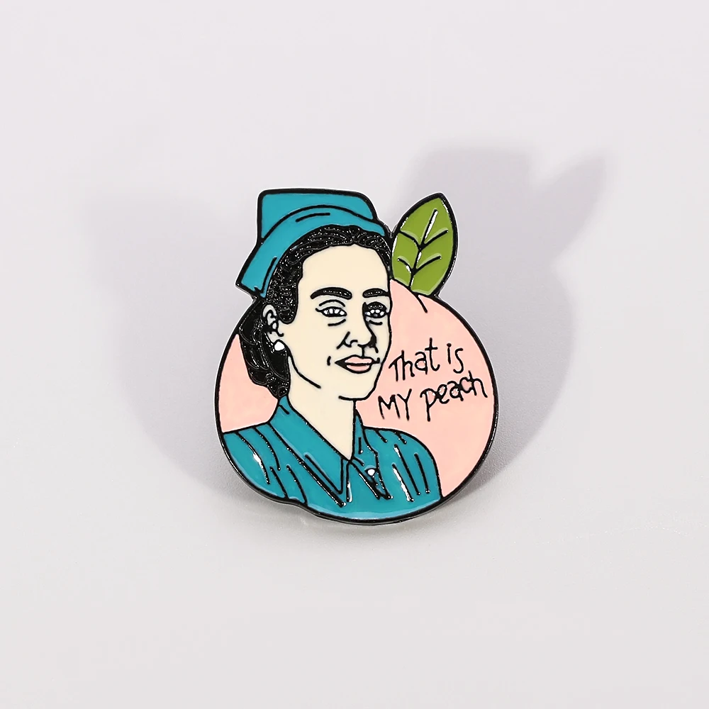 Модная эмалированная брошь That Is My Peach Женская булавка с отворотом очаровательное