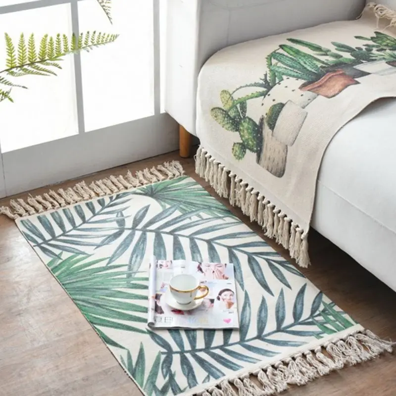 Retro rugs and carpets for home living room Soft Tassel Home Carpets Table Runner Door Mat Decoration | Дом и сад