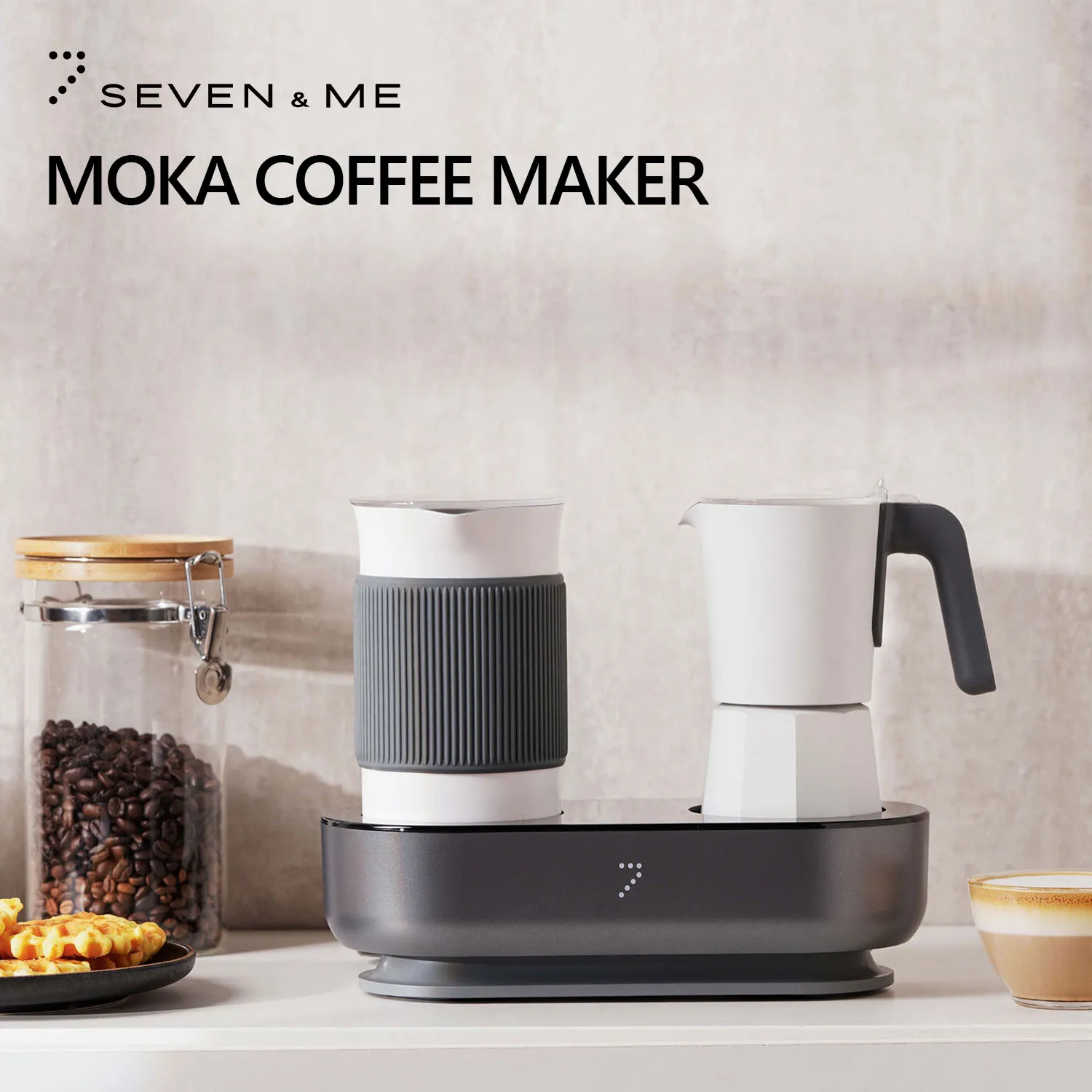 Кофеварка Youpin SEVEN & ME Moka Pro для дома 2 в 1, маленькая причудливая мини кофеварка, простой вспениватель молока, капучино, МОККА