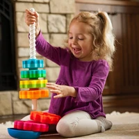 baby toy infant large rainbow revolving tower baby jenga kids stacking toy rainbow tower stacking games stacking blocks