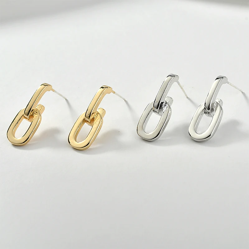 Усовершенствованная Геометрическая c-образная волнистая цепь ушной штифт DIY