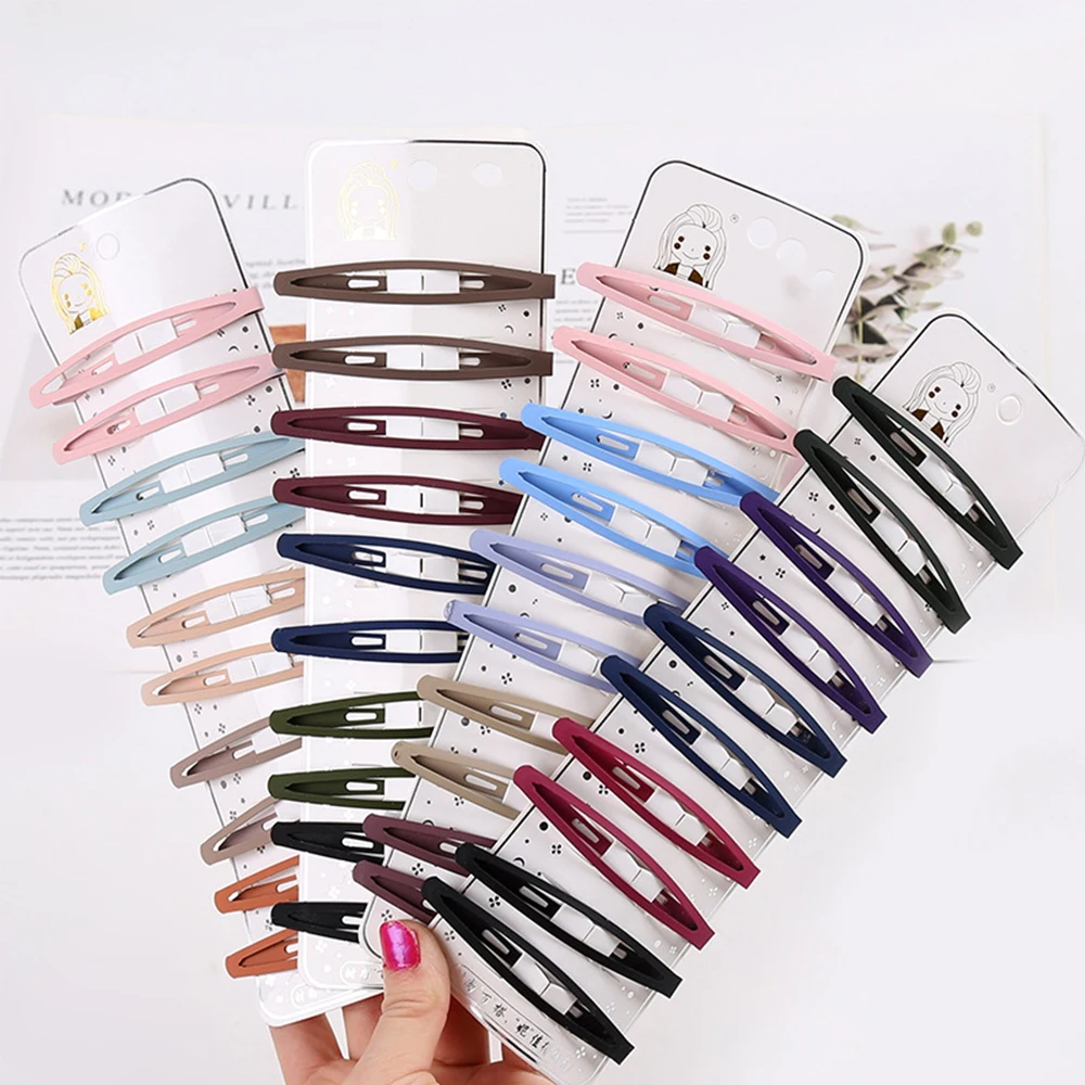 

Заколки для волос женские, элегантные цветные, плотные пластиковые, толщиной 6/8 см, 10 шт./компл.