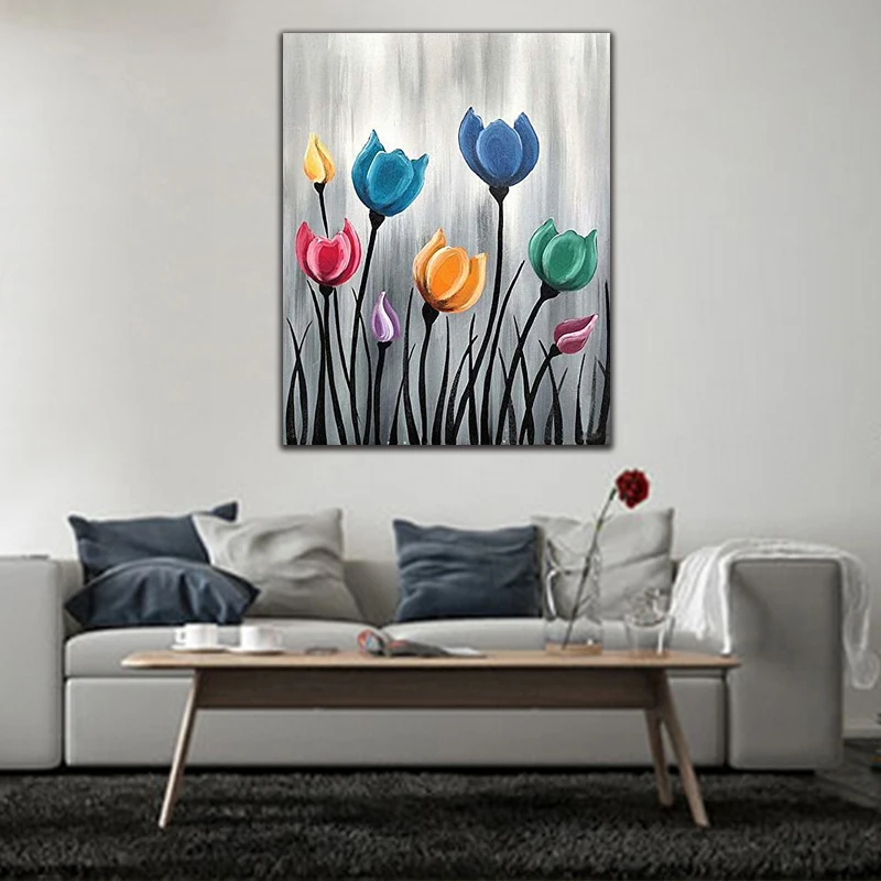 

DIY colorings pictures by numbers with flower picture drawing Relief painting by numbers framed Home