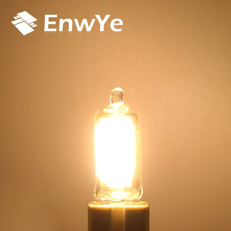EnwYe COB G4 G9 лампочка переменного тока 220 в 240 в теплый белый 2 Вт 3 Вт светодиодный сменный прожектор Хрустальная люстра
