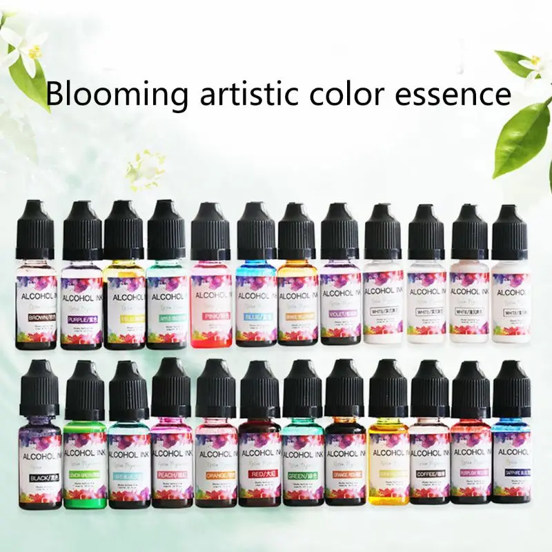 22 Colors Epoxy Pigment Liquid Colorant Dye Ink Diffusion UV Resin DIY Crafts Jewelry Making Accessories