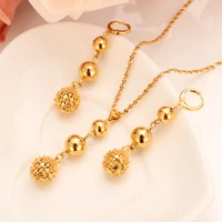 amazing african beads jewelry set chain women nigerian wedding gold multi layer necklace earring indian jewelry sets