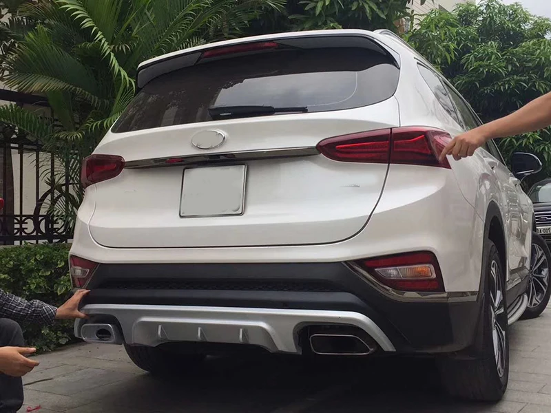 Защитные аксессуары для переднего и заднего бампера Hyundai SANTAFE 2019 2020 ударопрочная