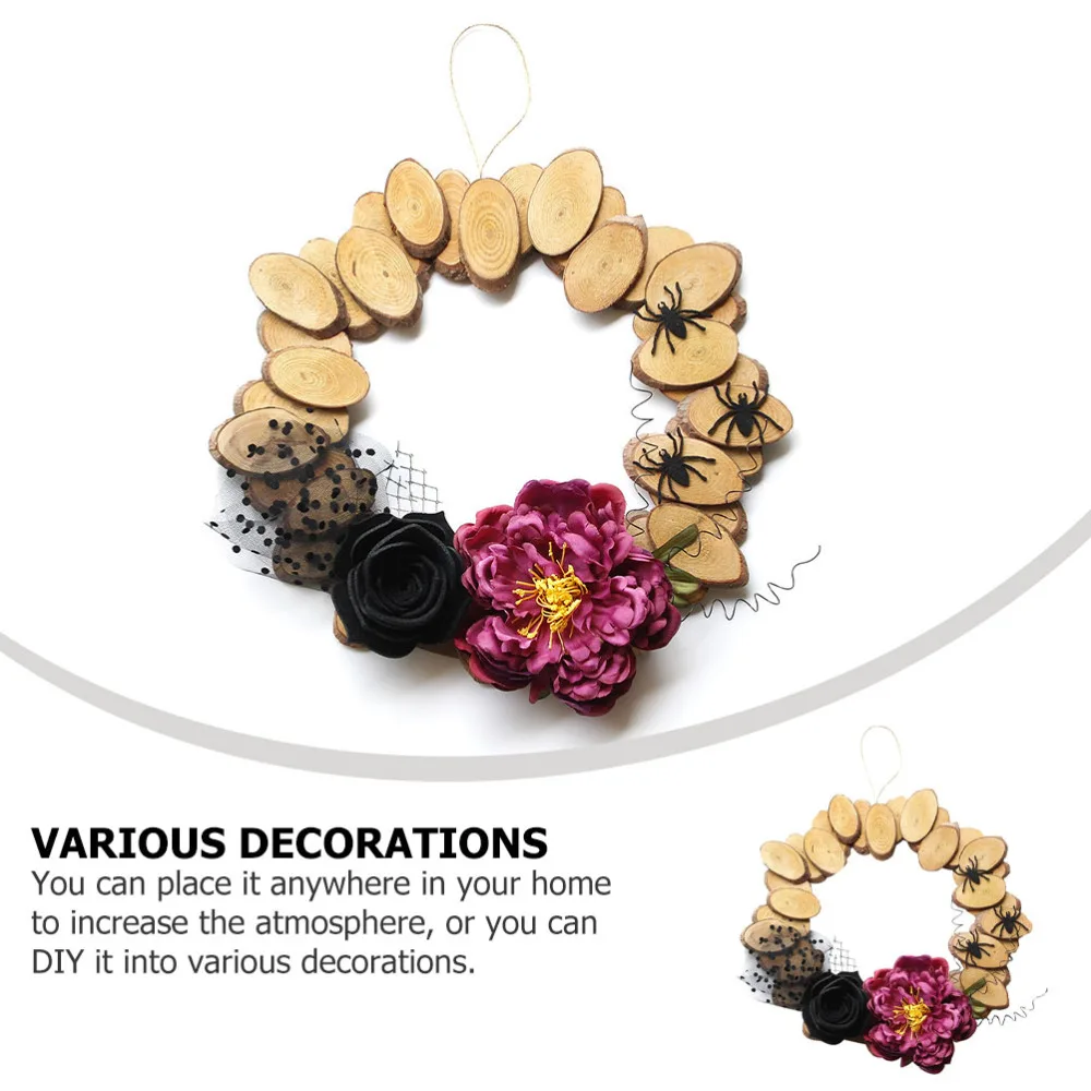 

1Pc Home Creative Wall Pendant Door Hanging Artificial Wreath Khaki