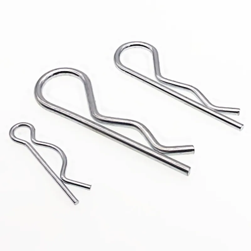 

100PCS/Box Metal R-type Cotter Pins Wave Latch Bolt Cotter Pin Tractor Clip Mechanical Hitch Pin Assorted Kit