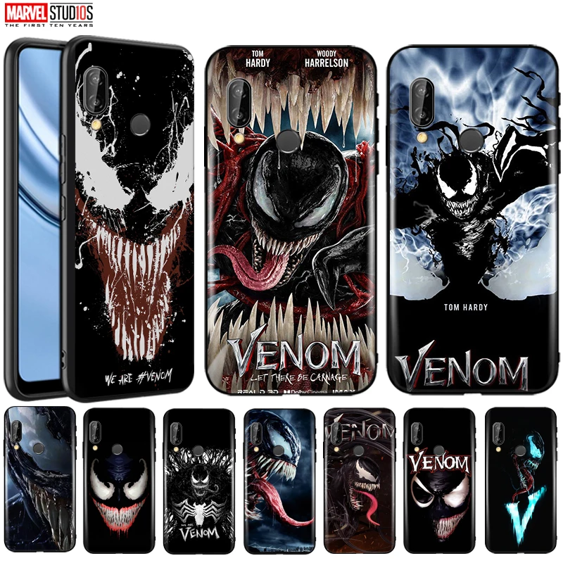 

Venom Phone Case For Huawei P20 Pro P20 Lite Funda Cover Marvel Avengers Comics SpiderMan Deadpool Captain America