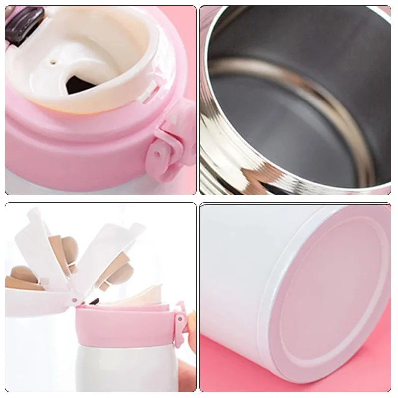Thermos Cup 500 Ml Stainless Steel Thermal Bottle Cute Unicorn Insulated Hot Water For Children Bouncing Lid Portable | Дом и сад
