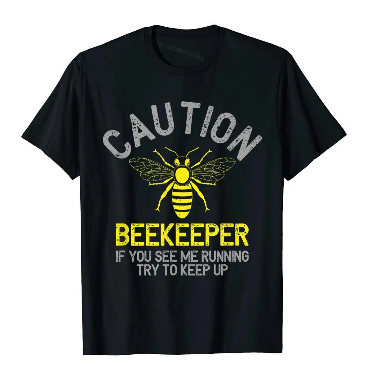 

Mens Beekeeper T-Shirt Caution Beekeeping Funny Bee Lover Gift CamisaHip Hop Tops Shirts Slim Fit Cotton Men T Shirt