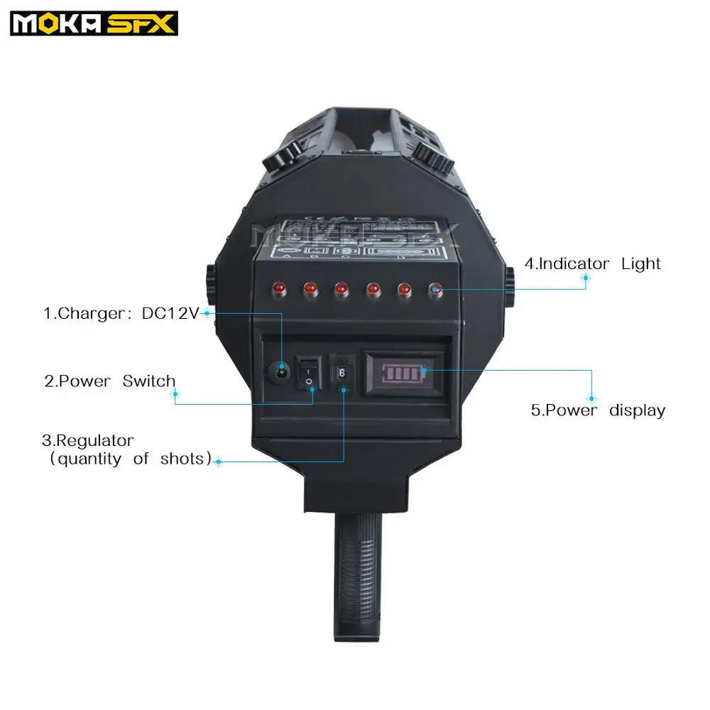 Ручной пистолет-конфетти 1 шт./лот с 6 выстрелами | Лампы и освещение