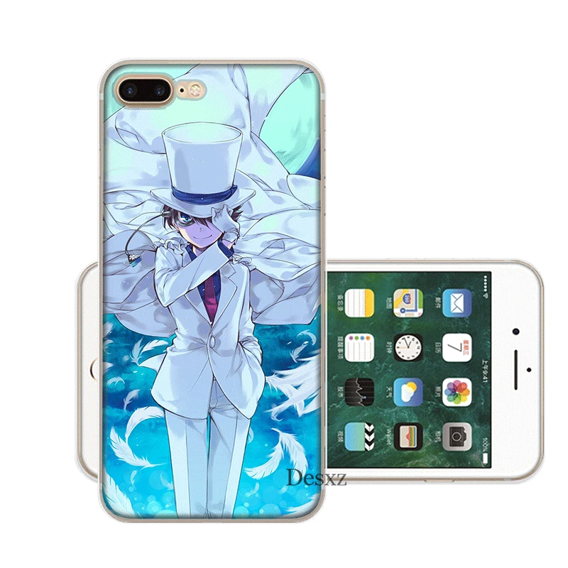 Чехол для мобильного телефона iPhone 11 Pro X XR XS Max 5 5S SE 6 6S 7 8 Plus жесткий чехол Detective Conan KID