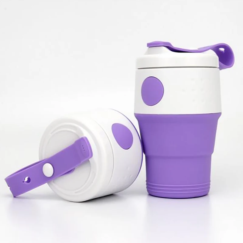 395 мл Лидер продаж складная кофейная чашка уличная силиконовая бутылка для воды