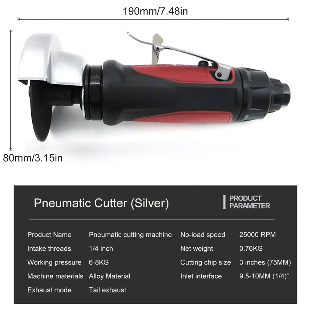 3 дюймовый пневматический станок для резки металла высокой Скорость Воздушный