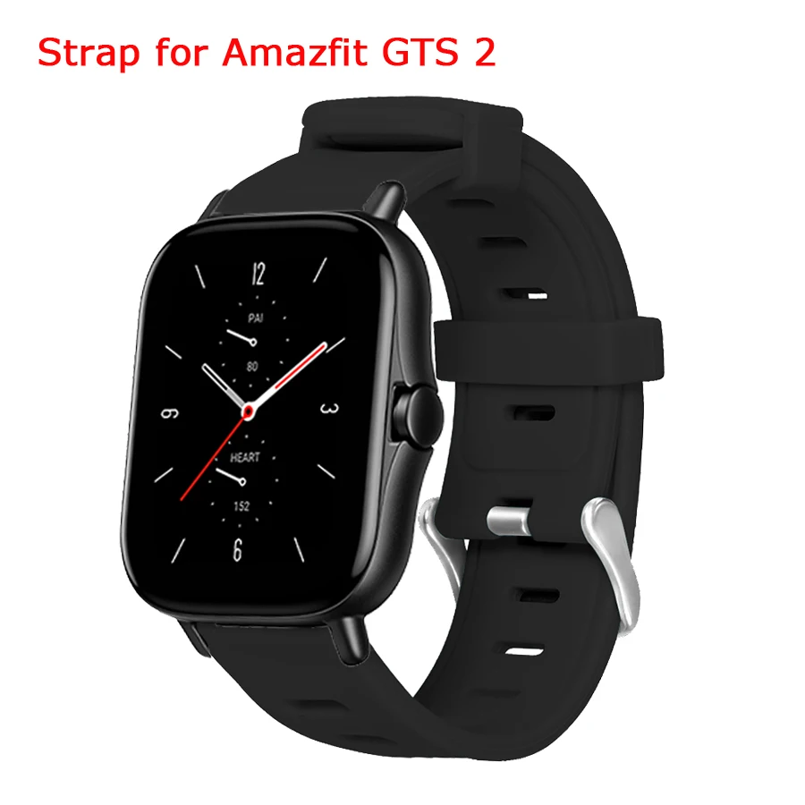 

20 мм силиконовый ремешок для часов для Xiaomi Huami Amazfit Bip 1S/GTS 2/BIP Lite/GTR 42 мм ремешок спортивный браслет Correa