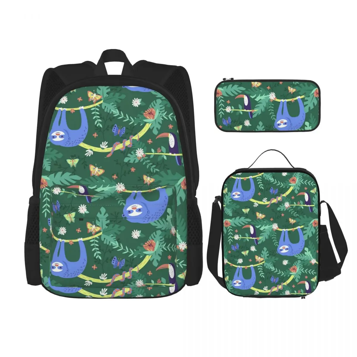 Милый мультяшный плюшевый школьный рюкзак Ленивец, сумка для карандашей, пакет для обеда из трех предметов для мальчиков и девочек, рюкзаки ...