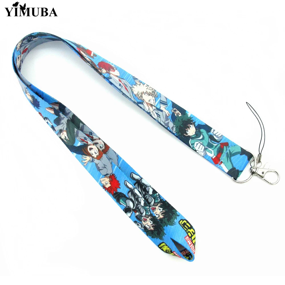YIMUBA мой герой строп брелок для ключей ремешки на шею мобильного телефона Deku Bakugo с