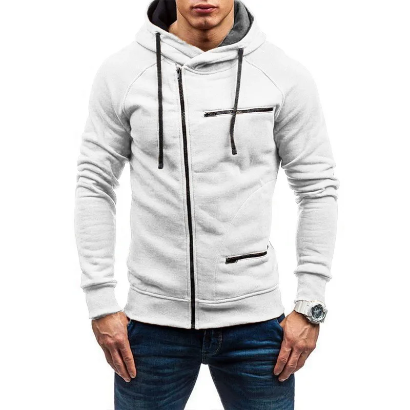 

Men's sweatshirt autumn fashion Casual Solid Hoodies Men coat Slim streetwear Hip hop Harajuku zipper sweatshirts