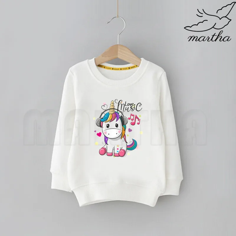 Забавный детский свитер с милым рисунком единорога однотонные толстовки модные